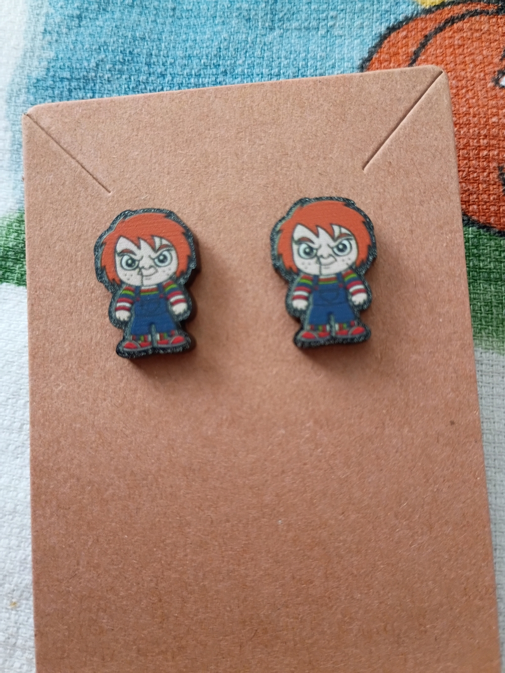 Chucky Child’s Play Chibi Acrylic Stud Earrings.